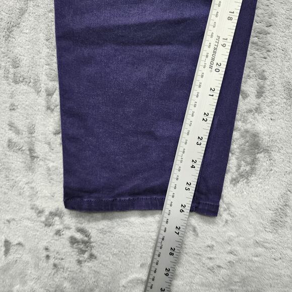 Gloria Vanderbilt Jeans Womens 14 Purple Cadence Ankle Grazer Mid Rise Crop - Picture 13 of 15